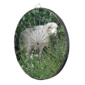 Kute White Fluffy Sheep Eating Dart Board Dartbord (Voorkant Rechts)