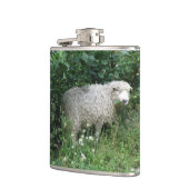 Kute White Fluffy Sheep Eating Flask Heupfles (Links)