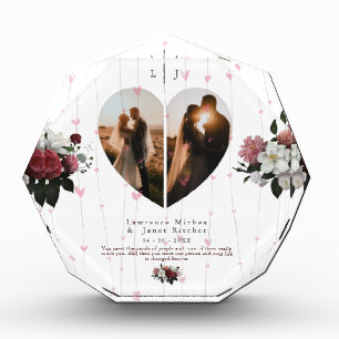 Kute White Heart Shaped Photo collage for Couple Fotoblokken