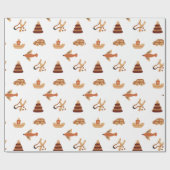 Kute White Kinder Speelgoed Plane Boat Wrapping Pa Cadeaupapier (Vlak)