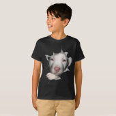 Kute White Pitbull Face Inside Ge T-shirt (Voorkant volledig)