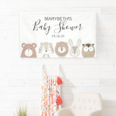 Kute Wilde Dieren Baby shower Banner (Insitu)