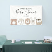 Kute Wilde Dieren Baby shower Banner (Beurs)