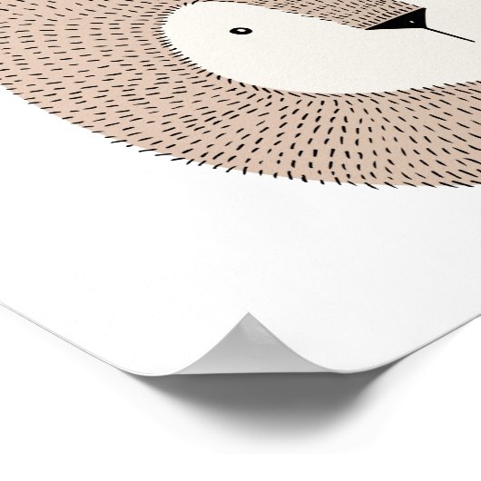 Kute Wilde Dieren Lion Baby Naam Nursery Print (Hoek)