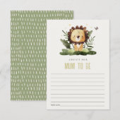 Kute wilde Oerwouden Dieradvies voor moeder Baby s Informatiekaartje (Voorkant / Achterkant)