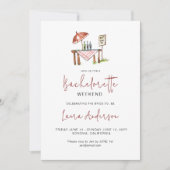 Kute Wine die Bachelorette weekend smaakt Kaart (Voorkant)