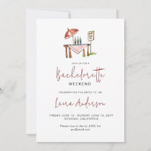 Kute Wine die Bachelorette weekend smaakt Kaart