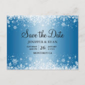 Kute winter bruiloft behalve datum briefkaart (Voorkant)