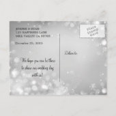 Kute winter bruiloft behalve datum briefkaart (Achterkant)