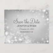 Kute winter bruiloft behalve datum briefkaart (Voorkant)