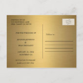 Kute winter bruiloft behalve datum briefkaart (Achterkant)