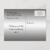 Kute winter bruiloft behalve datum briefkaart (Achterkant)