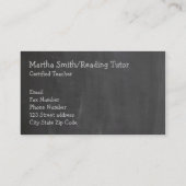 Kute  Wise Owl Reading Chalkboard Visitekaartje (Achterkant)