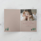 Kute woodbaars Noordse dieren sneeuwkerst Holida Feestdagen Kaart (Binnen)