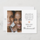 Kute word je mijn Bridesmaid? Foto (Voorkant)