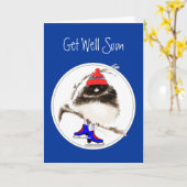 Kute wordt snel goed, figuur Skater Bird. Kaart (Gele Bloem)