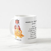 Kute Year of the Tiger Personalized  Koffiemok (Voorkant links)