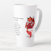 Kute Year of the Tiger Personalized Latte Mok (Rechterhoek)