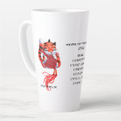 Kute Year of the Tiger Personalized Latte Mok (Linkerhoek)
