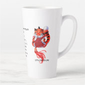 Kute Year of the Tiger Personalized Latte Mok (Rechts)