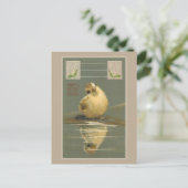 Kute  Yellow Easter Chick Feestdagenkaart (Staand voorkant)