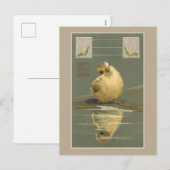 Kute  Yellow Easter Chick Feestdagenkaart (Voorkant / Achterkant)