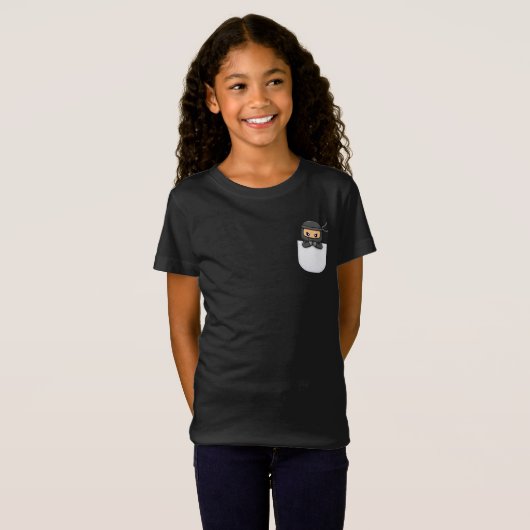 Kute zaklamp Ninja I Vector Design T-shirt (Voorkant volledig)