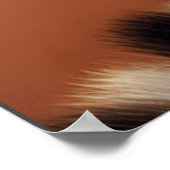 Kute Zebra met Oranje bloemen Poster (Hoek)