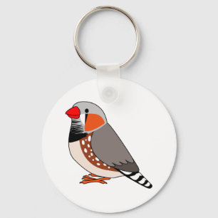 Kute zebra vink cartoon tekening sleutelhanger