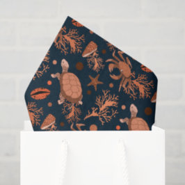 Kute zee schildpadden krabben strandpartij tissuepapier