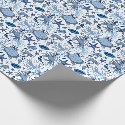 Kute zee schildpadden strand cadeaupapier (Hoek)