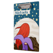 Kute Zeemeermin in de maan Gepersonaliseerd Klembord (Links)