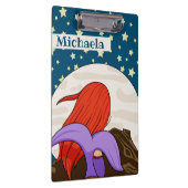 Kute Zeemeermin in de maan Gepersonaliseerd Klembord (Rechts)