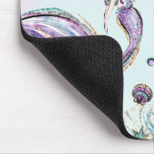 Kute zeemeermin onder het Zee Paarse Glitter Mouse Muismat (Hoek)