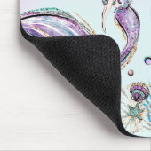 Kute zeemeermin onder het Zee Paarse glitter Muismat (Hoek)