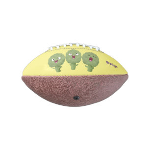 Kute zingende artisjokken plantaardige cartoon american football