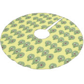 Kute zingende artisjokken plantaardige cartoon kerstboom rok (Gekanteld)