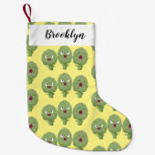 Kute zingende artisjokken plantaardige cartoon kleine kerstsok (Voorkant)