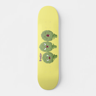 Kute zingende artisjokken plantaardige cartoon persoonlijk skateboard