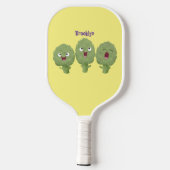 Kute zingende artisjokken plantaardige cartoon pickleball paddle (Achterkant)
