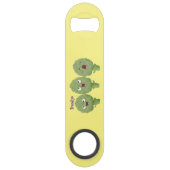 Kute zingende artisjokken plantaardige cartoon speed flessenopener (Voorkant)