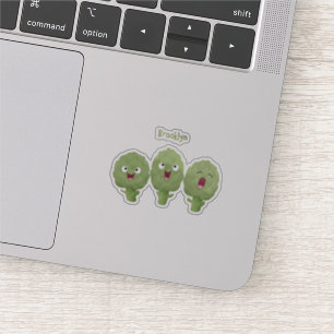 Kute zingende artisjokken plantaardige cartoon sticker
