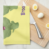 Kute zingende artisjokken plantaardige cartoon theedoek (Quarter Fold)