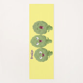 Kute zingende artisjokken plantaardige cartoon yogamat (Voorkant)