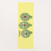 Kute zingende artisjokken plantaardige cartoon yogamat (Achterkant)