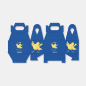 Kute zingende gele cartoon kanarie vogel bedankdoosjes (Uitgevouwen)