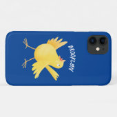 Kute zingende gele cartoon kanarie vogel Case-Mate iPhone case (Achterkant (horizontaal))