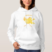 Kute zingende gele cartoon kanarie vogel hoodie (Voorkant)