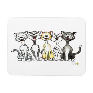 Kute zingende katten magneet