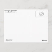 Kute zingende oranje kat tekening met muzieknoten briefkaart (Achterkant)